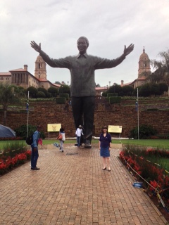 A giant of a man - statue of Mandela in Pretoria